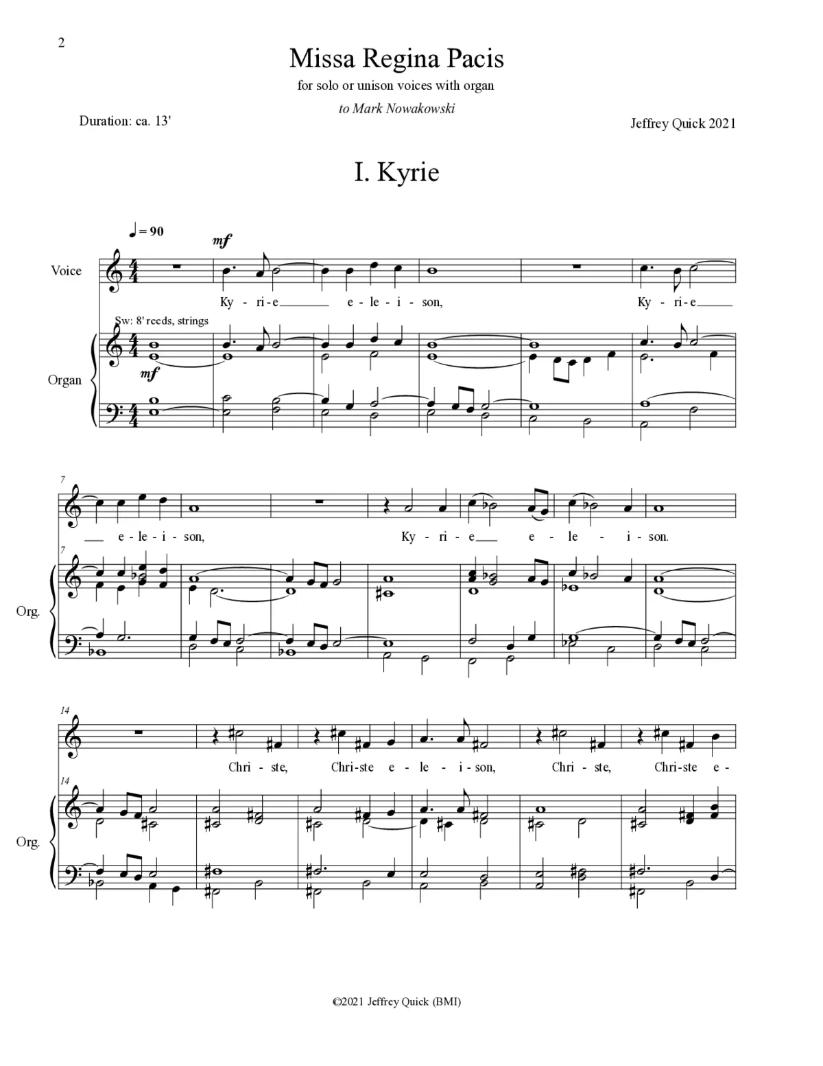 Missa Regina Pacis - Page 1