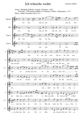 Ich wünsche weder Ehr noch Gut