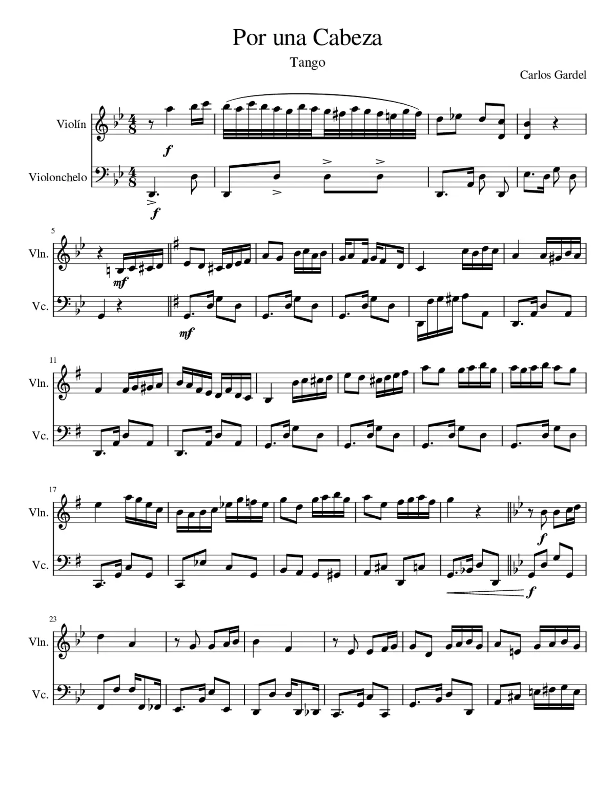 por una cabeza - Page 1