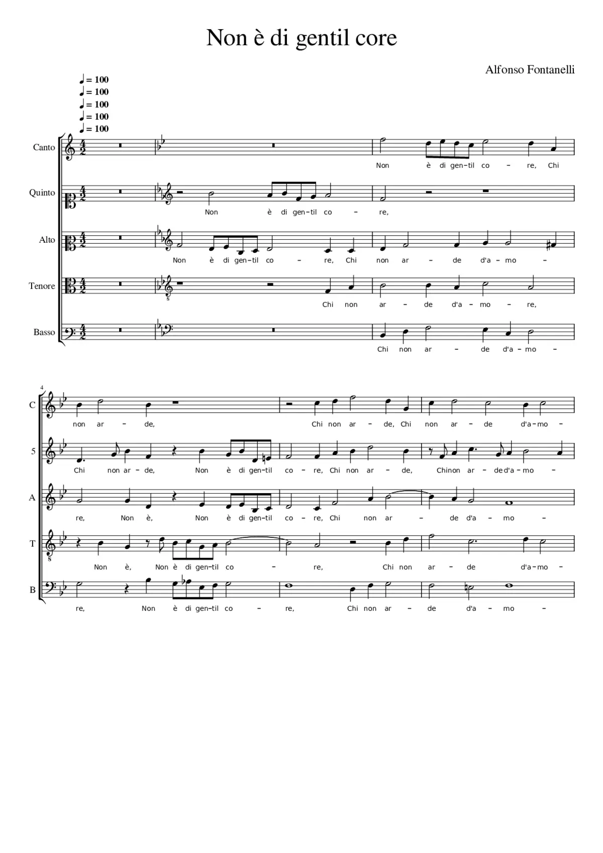 Non è di gentil core - Page 1