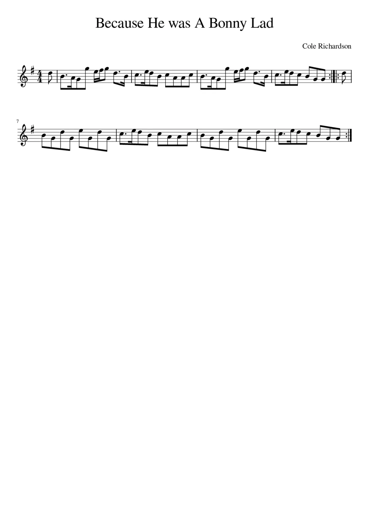 Because He was A Bonny Lad - Page 1