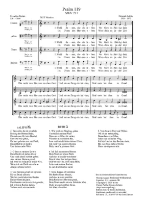 Wohl denen die da leben, SWV 217