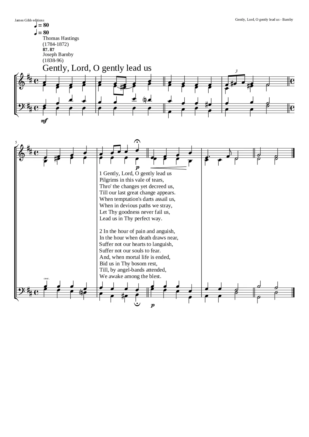 Gently Lord O gently lead us - Page 1