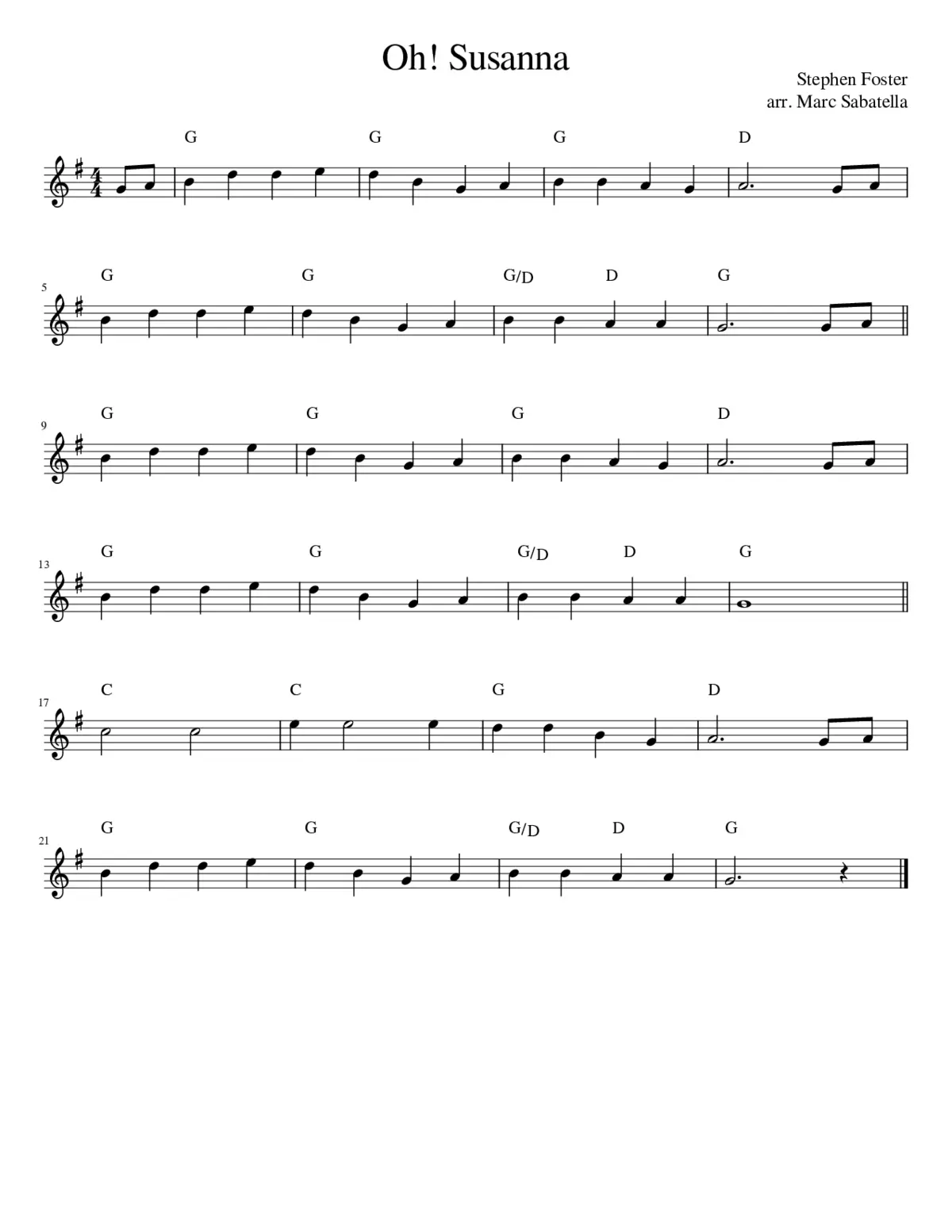 Oh! Susanna - Page 1