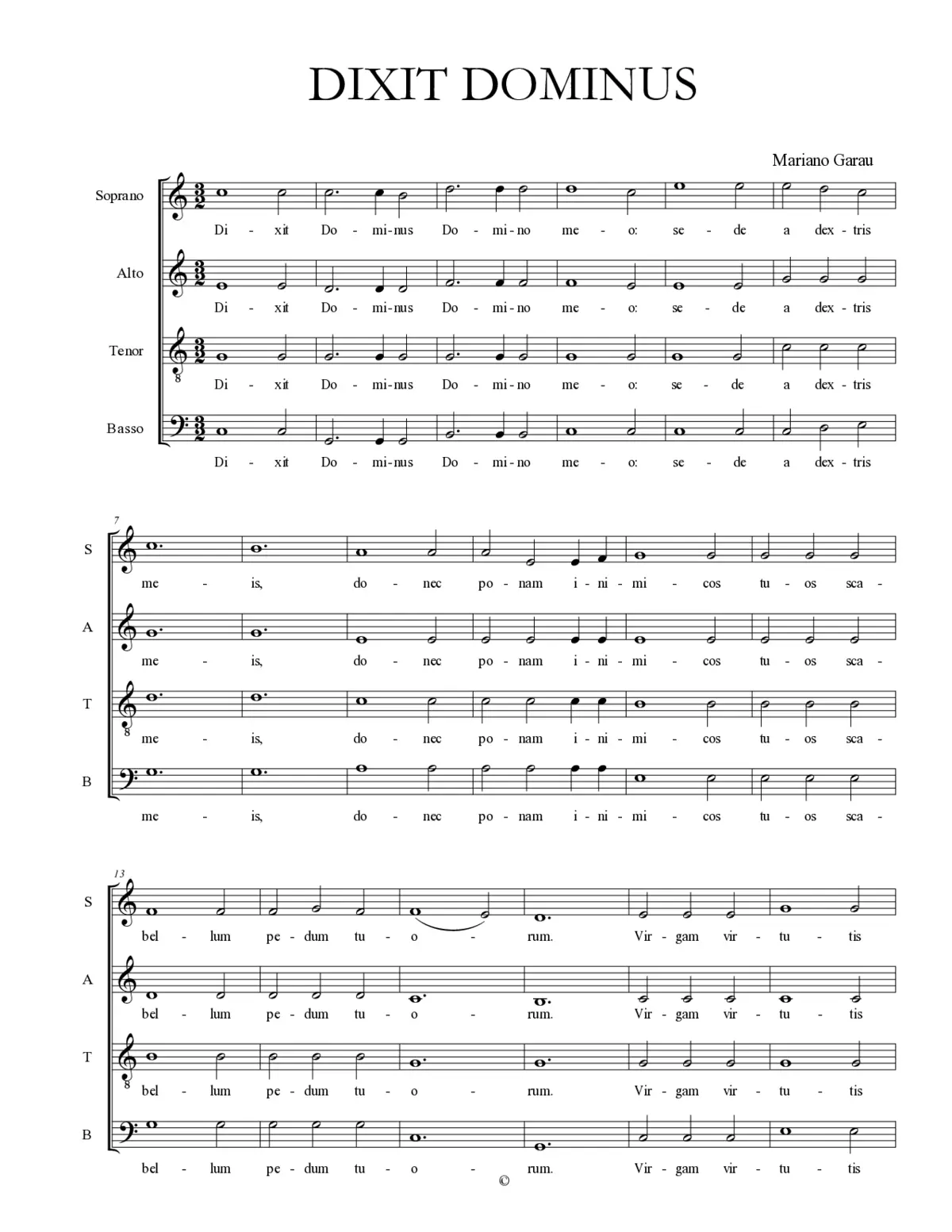 Dixit Dominus - Page 1