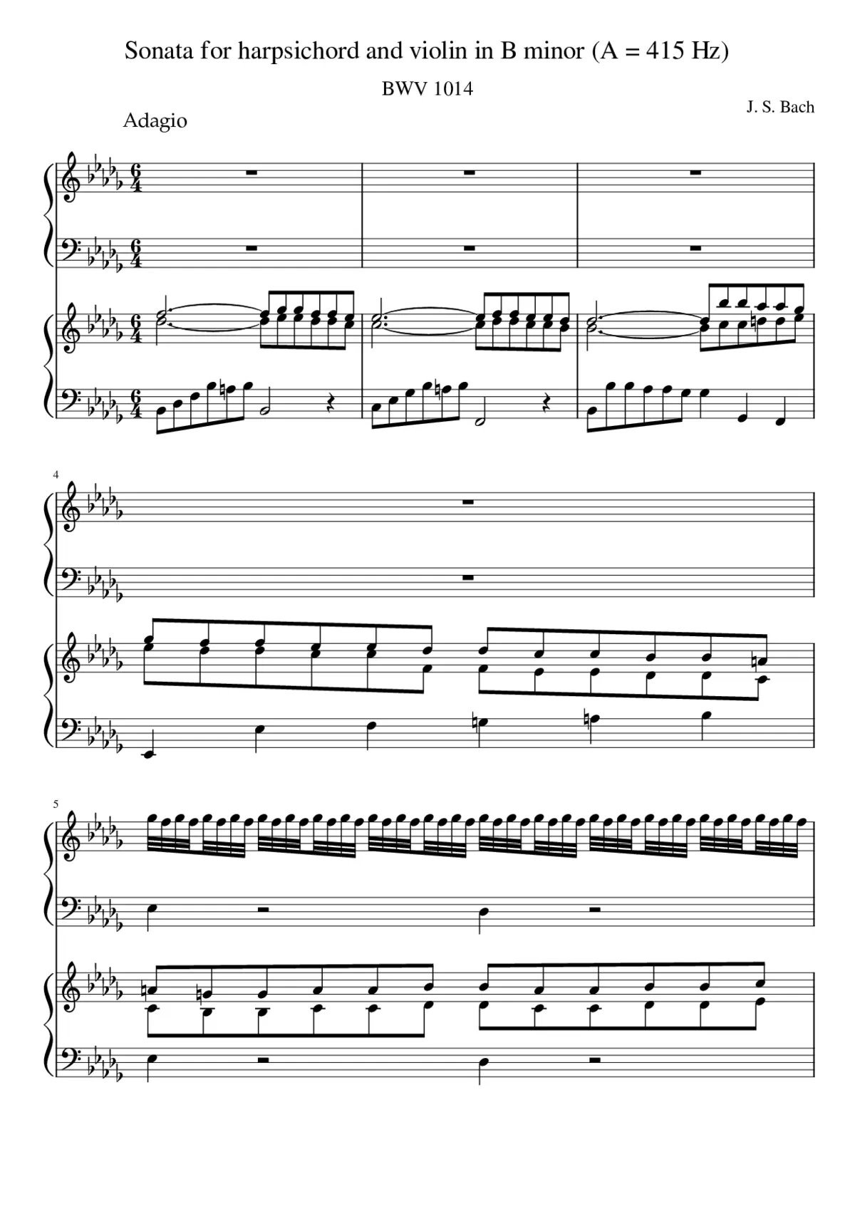 Violin Sonata in B minor BWV 1014 - Page 1