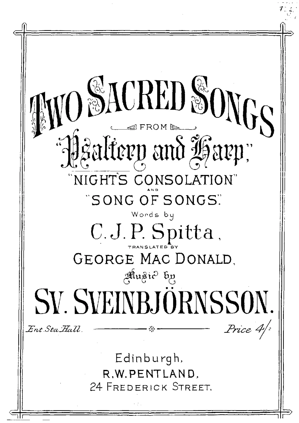 Two Sacred Songs from 'Psaltery and Harp' - Page 1