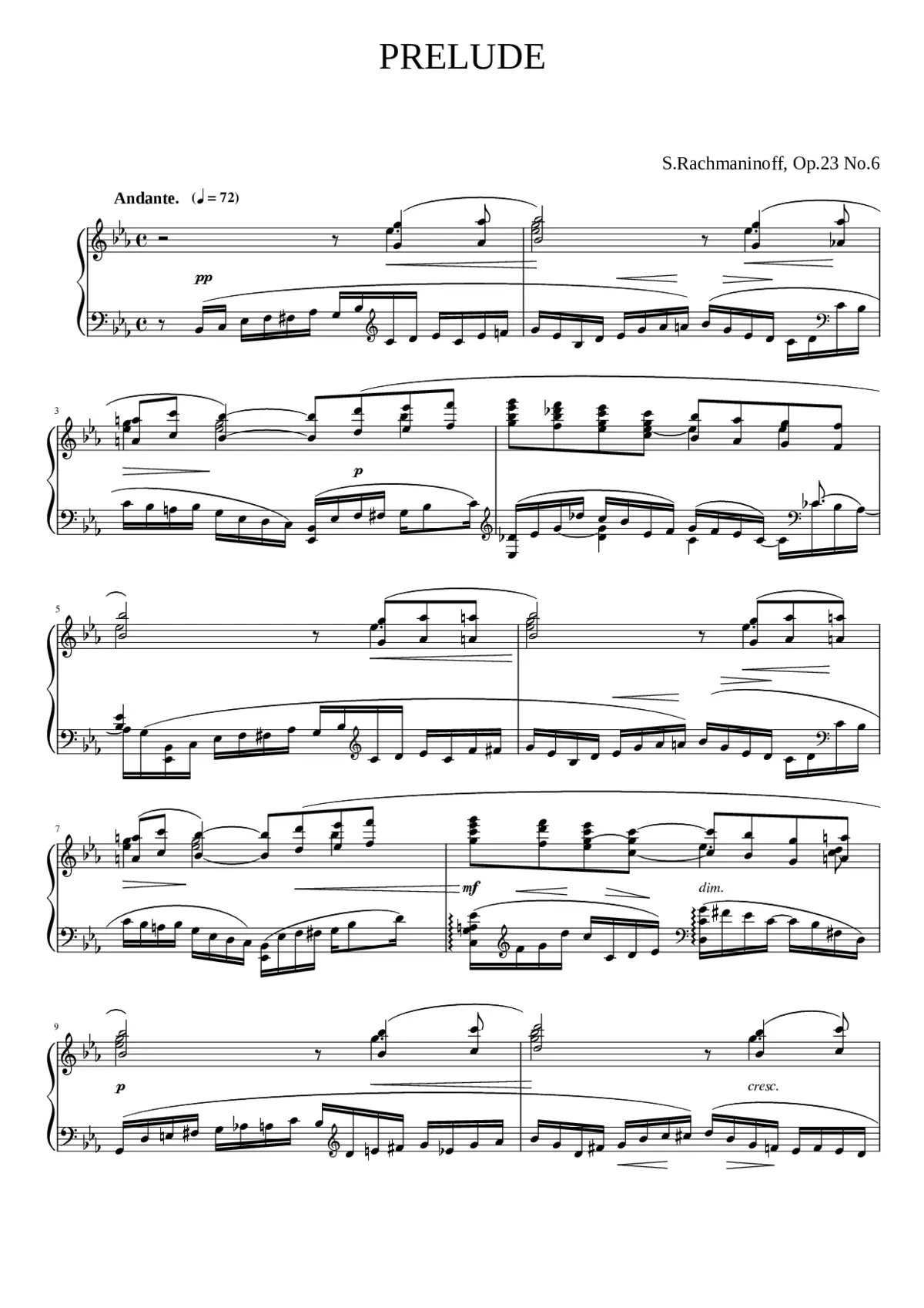 10 Preludes Op.23 - Page 1