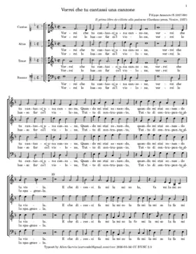 Vorrei che tu cantassi una canzone