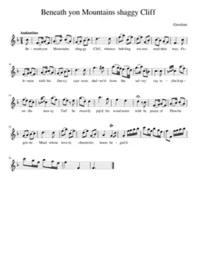 Beneath yon Mountains shaggy Cliff