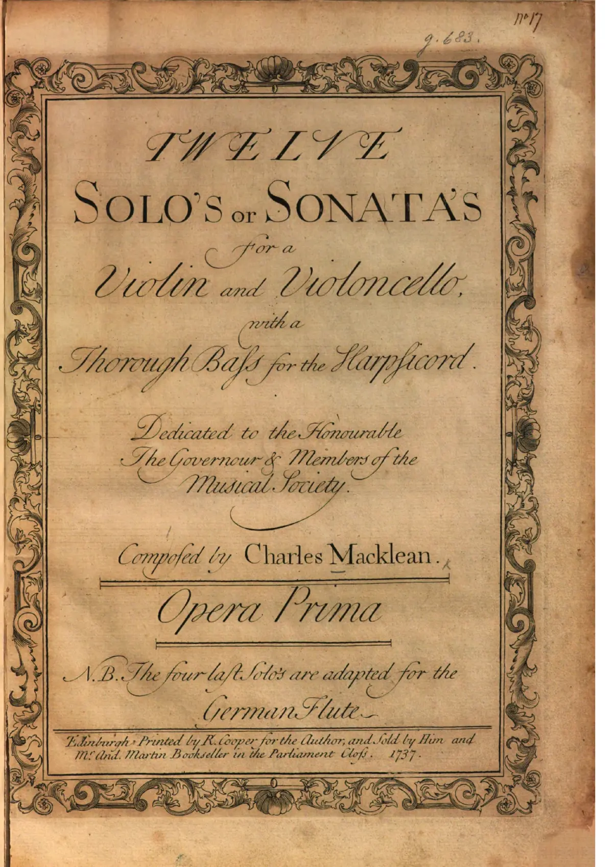 12 Solos or Sonatas - Page 1