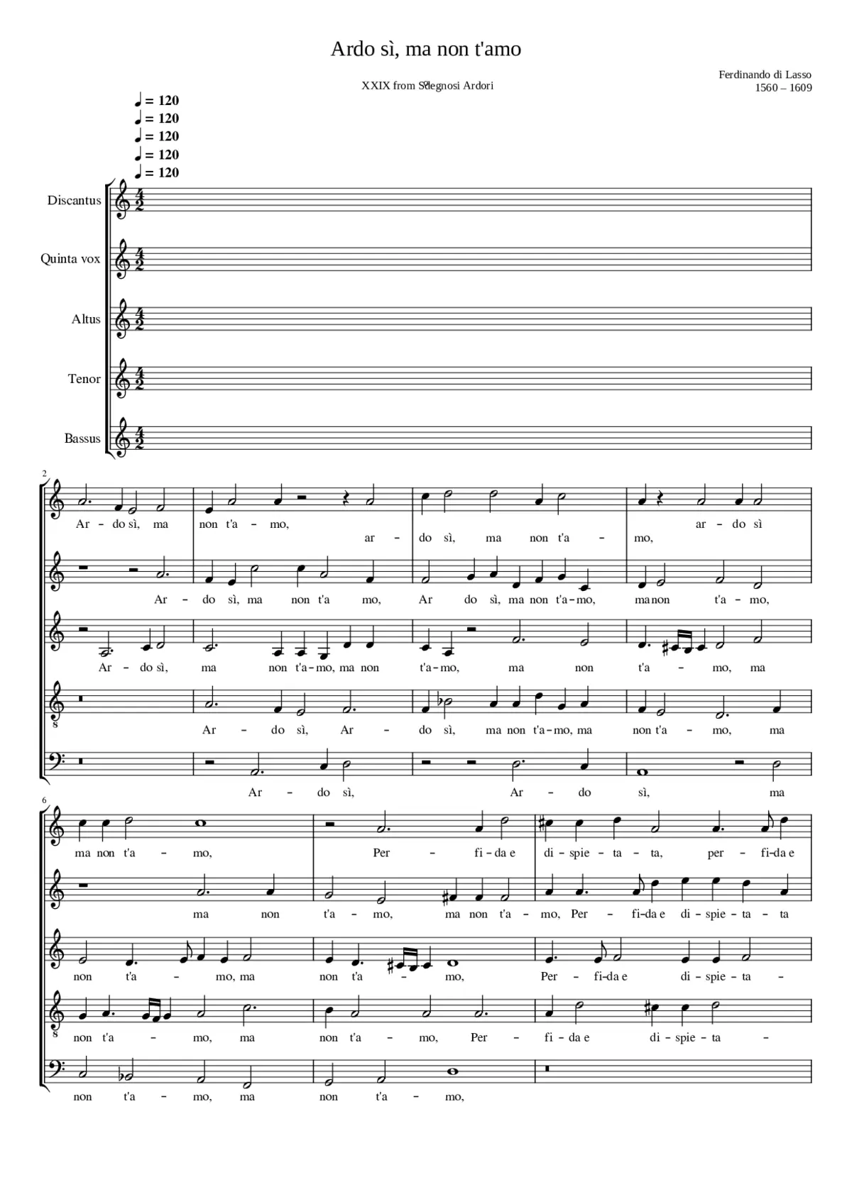 Ardo sì ma non t'amo - Page 1