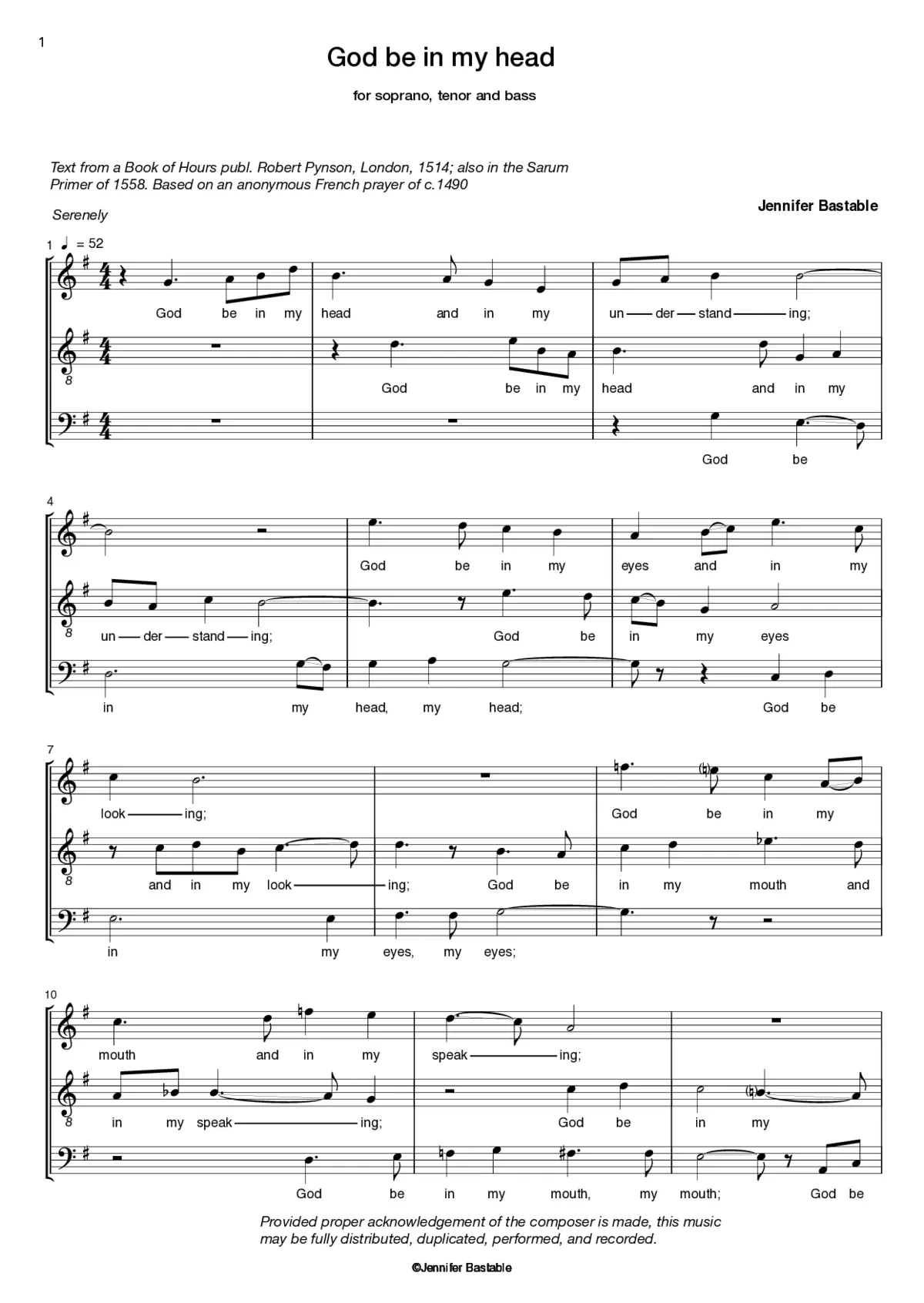 God be in my head - Page 1