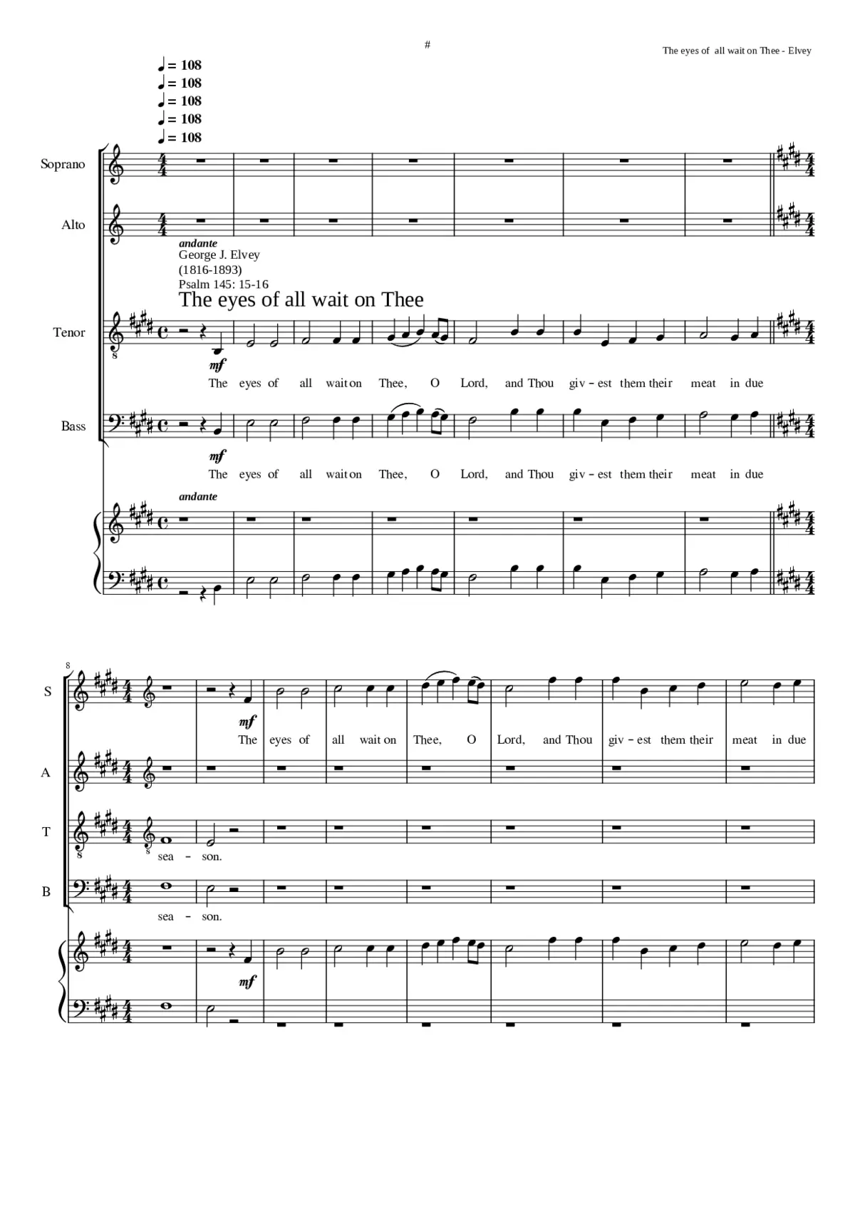 The eyes of all wait on Thee - Page 1