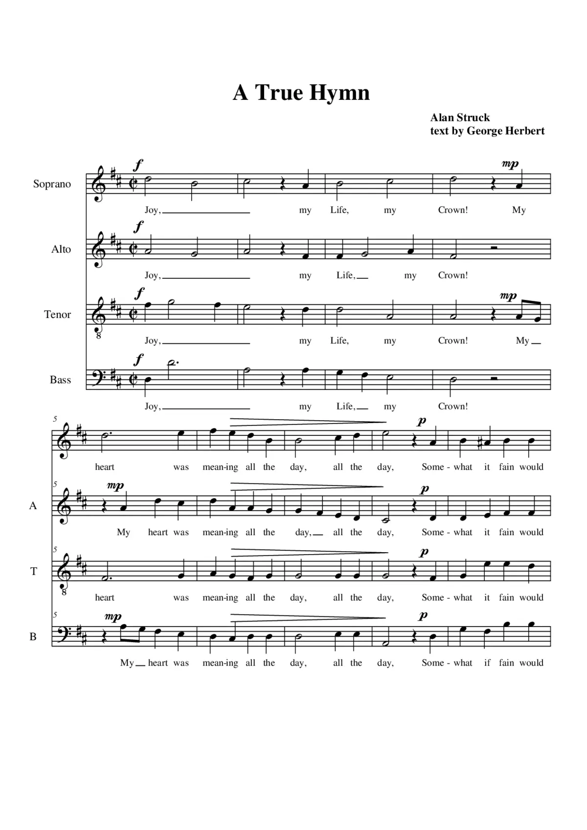 A True Hymn - Page 1
