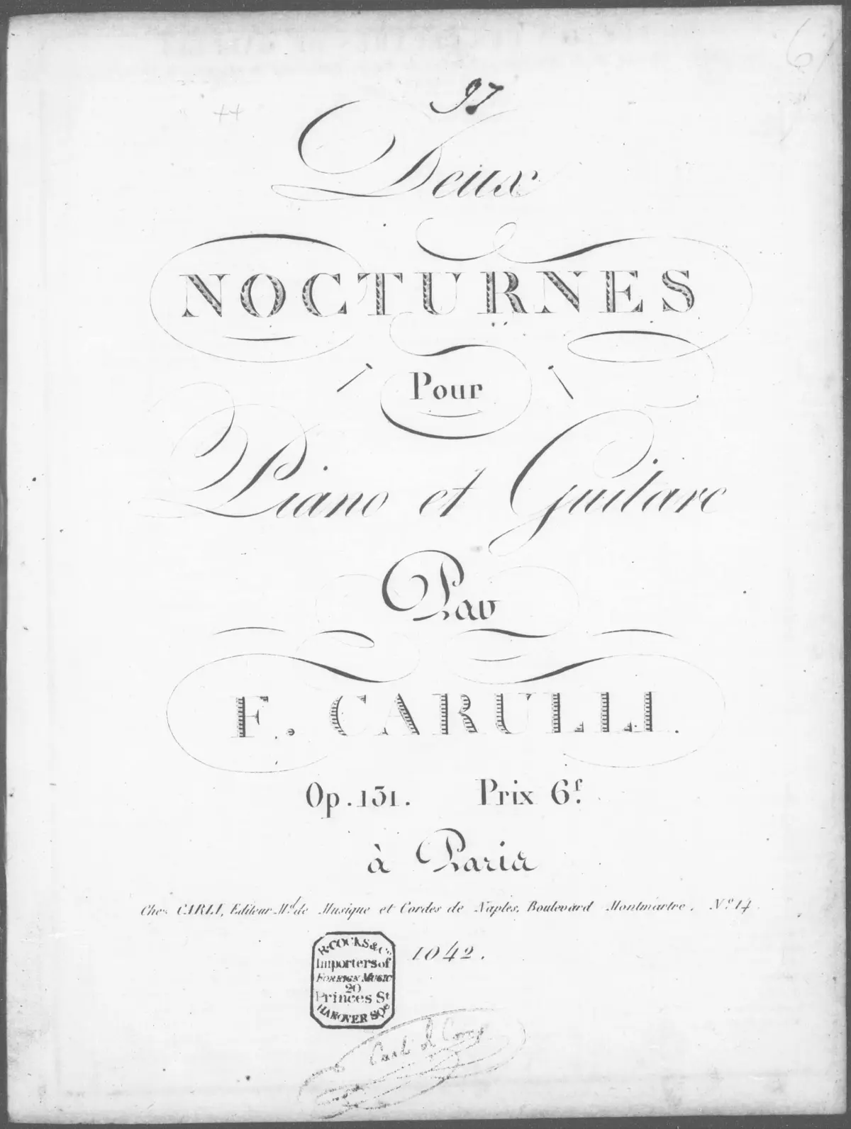 2 Nocturnes pour Piano et Guitare - Page 1