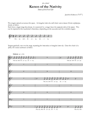 Kanon for the Nativity