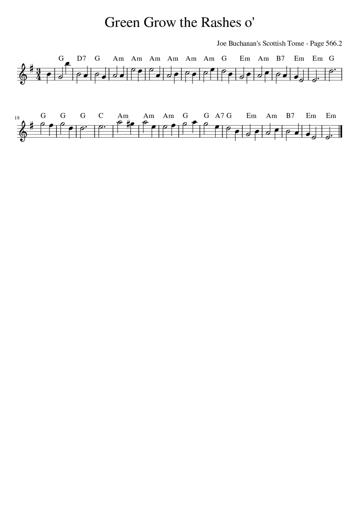 Green Grow the Rashes o' - Page 1