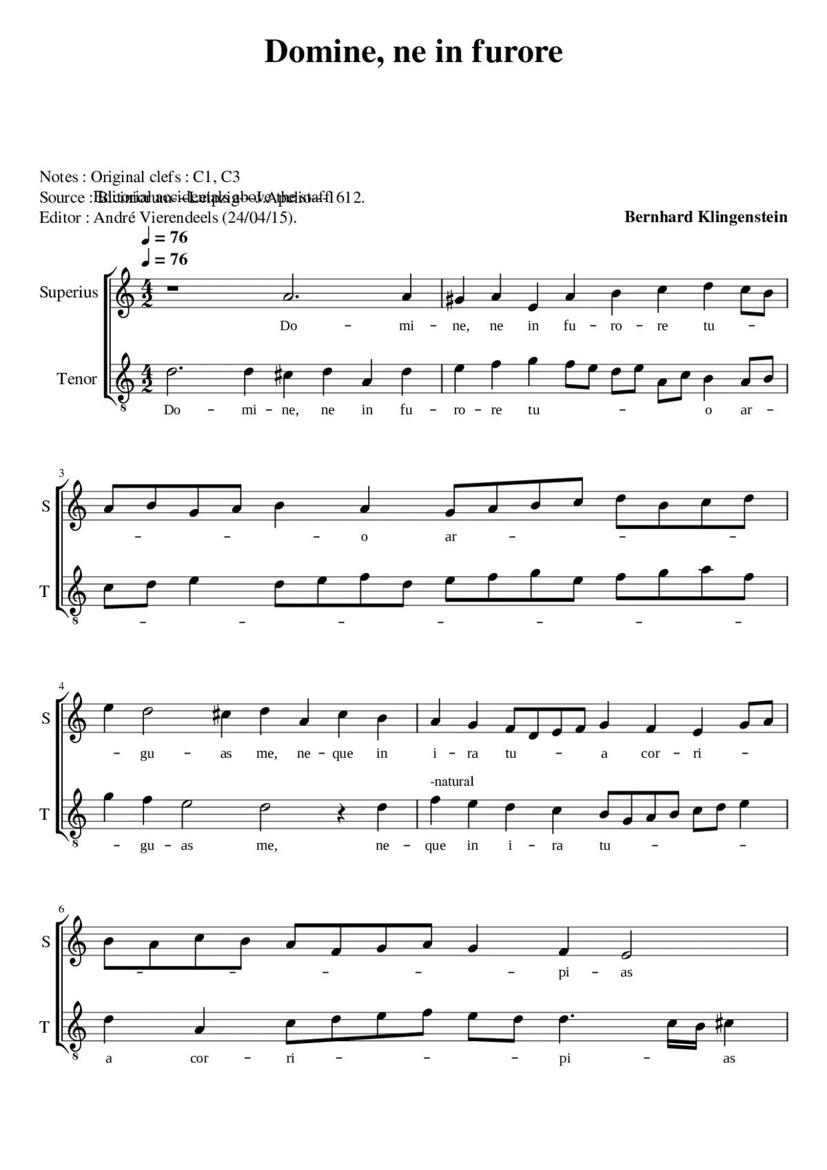 Domine ne in furore tuo - Page 1
