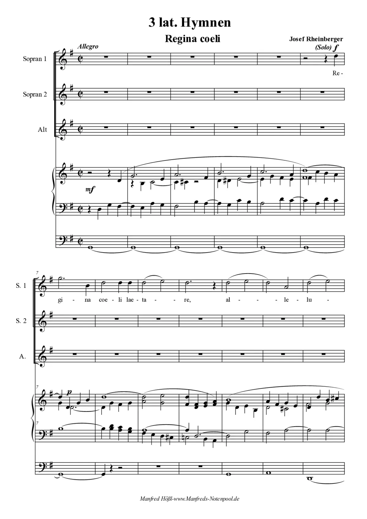 Drei lateinische Hymnen, Op. 96 - Page 1