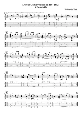 Livre de Guittarre dédié au Roy - 1682