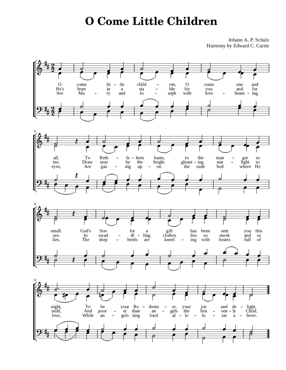 O come little children - Page 1