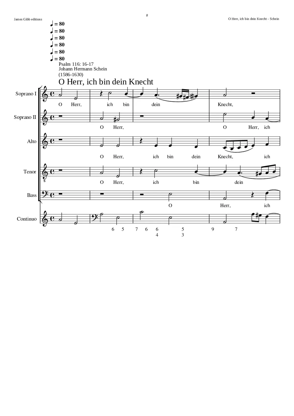 O Herr ich bin dein Knecht - Page 1