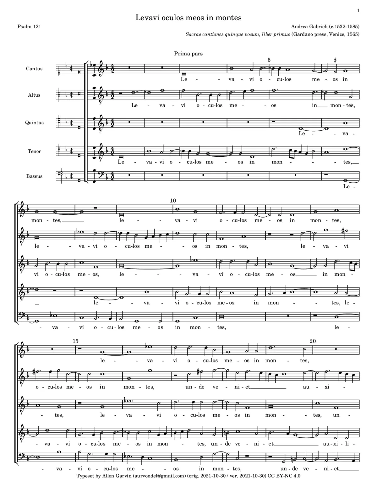 Levavi oculos meos in montes - Page 1