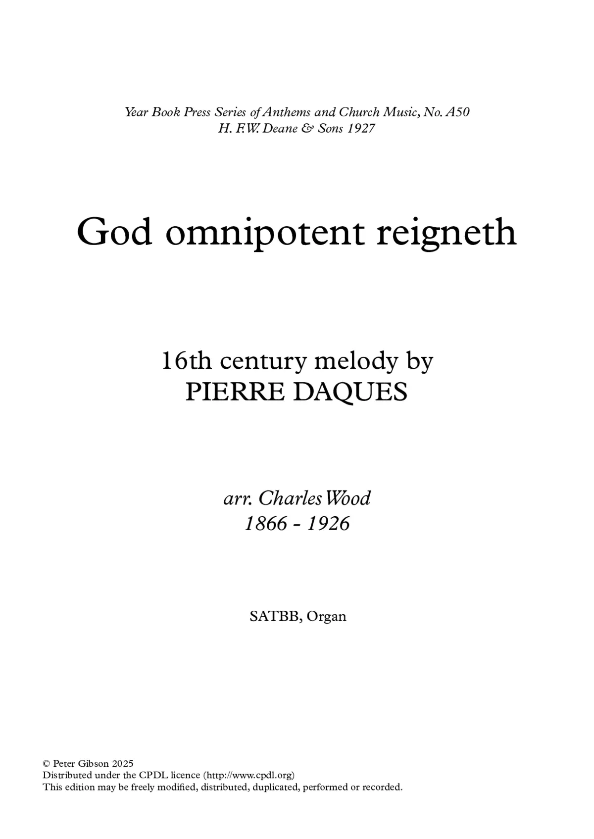 God omnipotent reigneth - Page 1