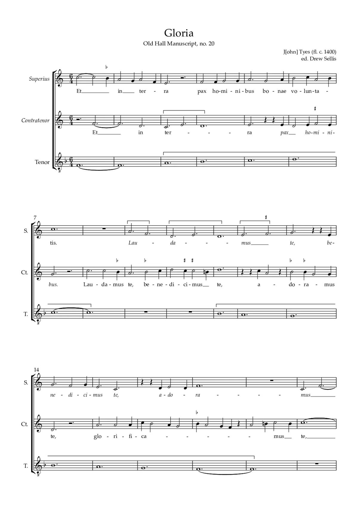Gloria, Old Hall 19 - Page 1