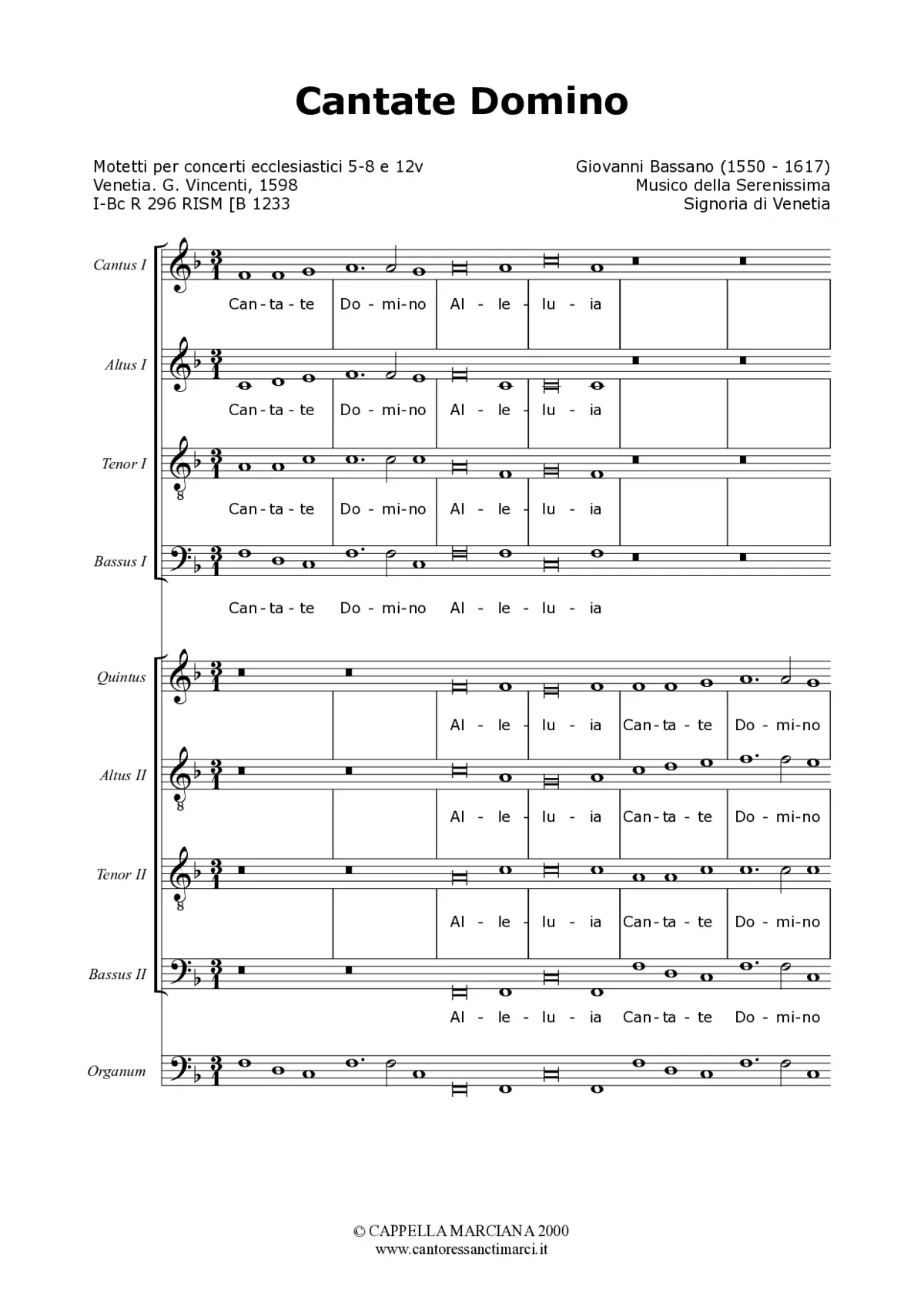Cantate Domino - Page 1