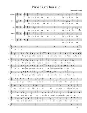 Parto da voi ben mio