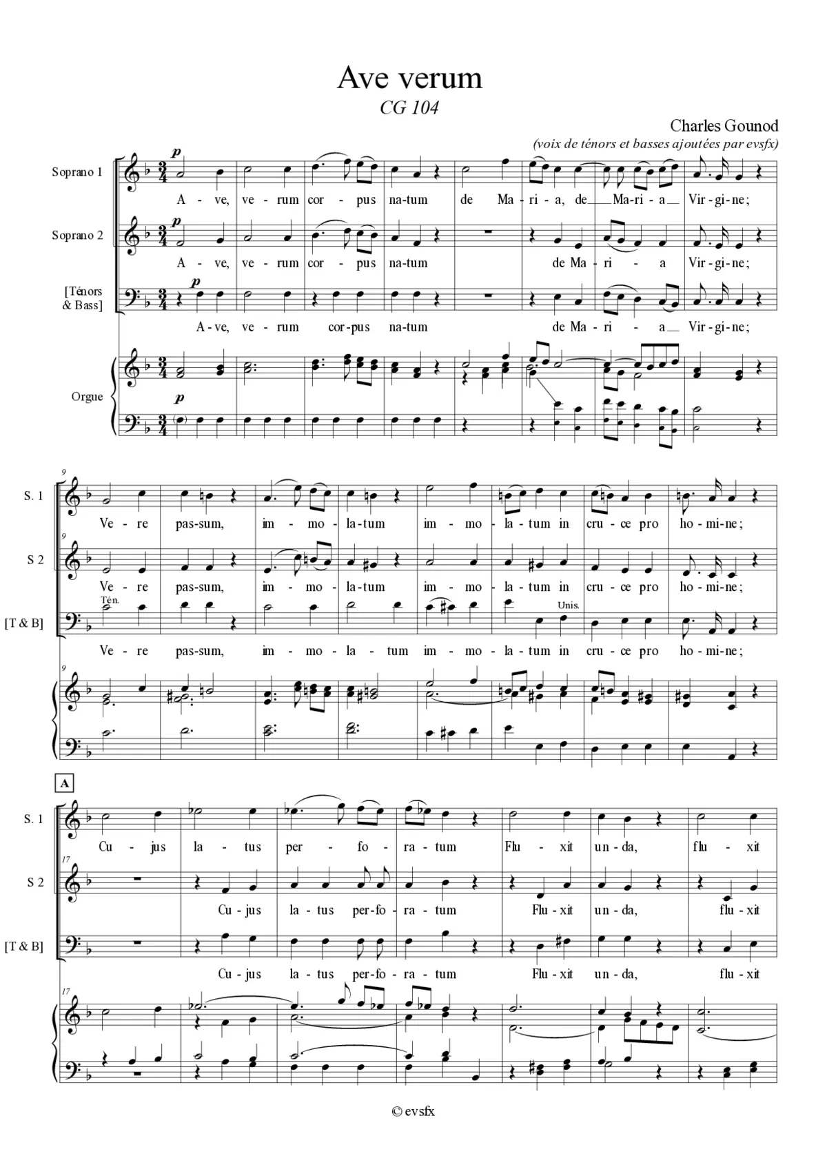 Ave verum, CG 104 - Page 1