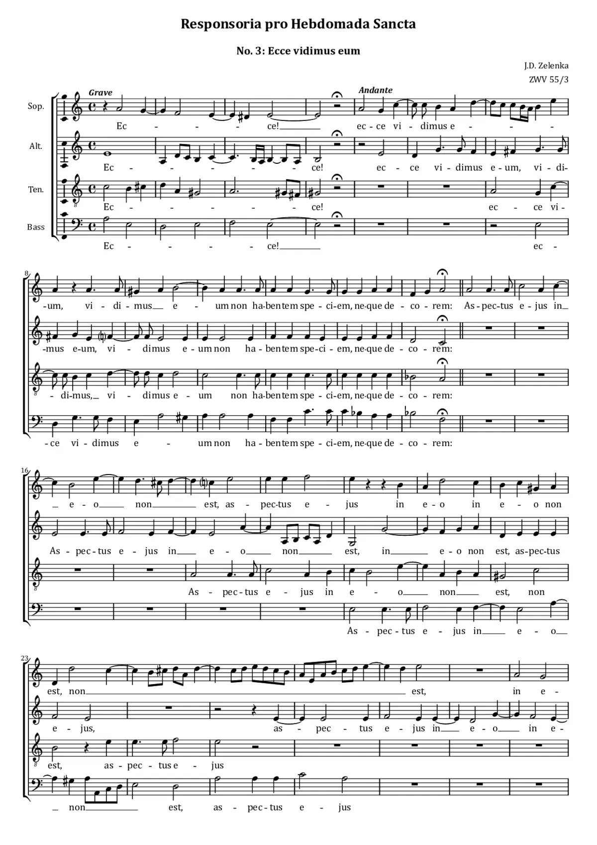 Ecce vidimus eum, ZWV 55:03 - Page 1