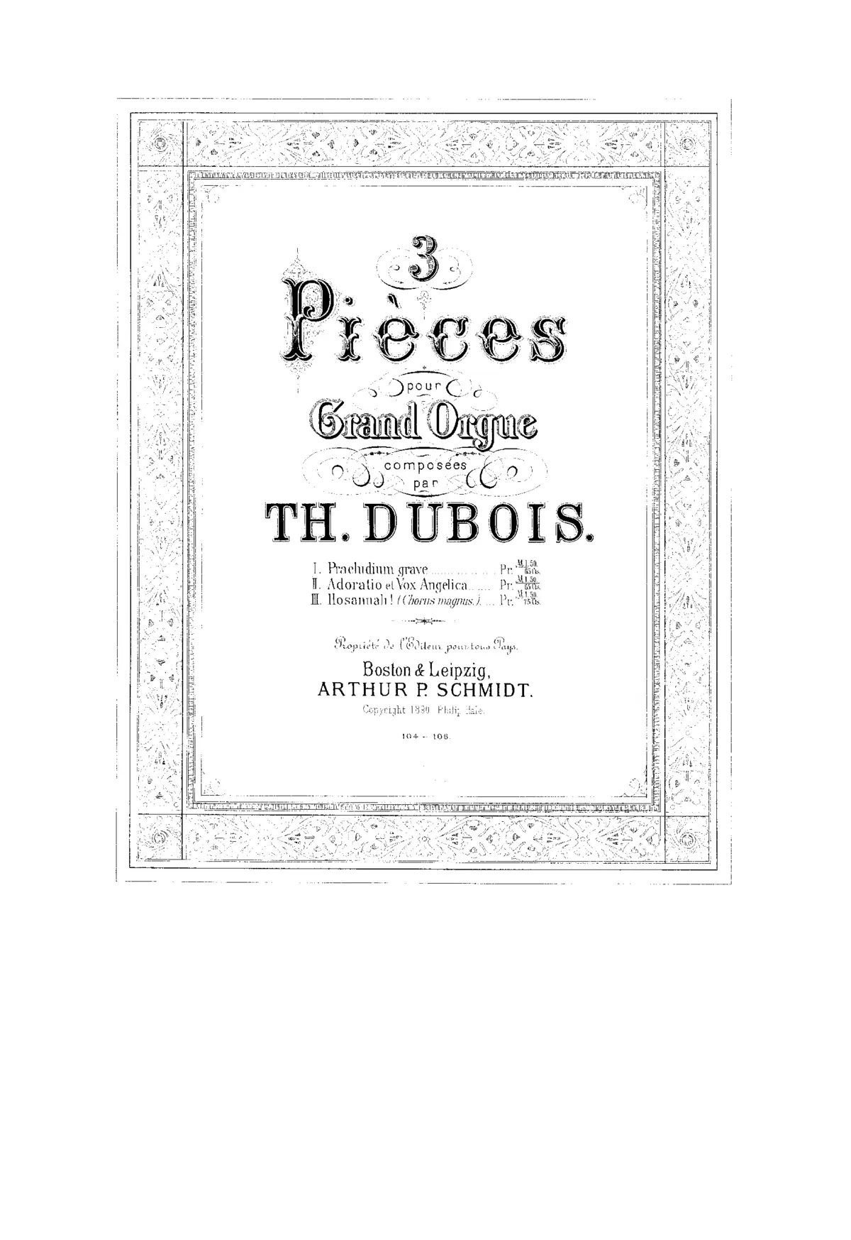 3 Pièces pour grand orgue - Page 1