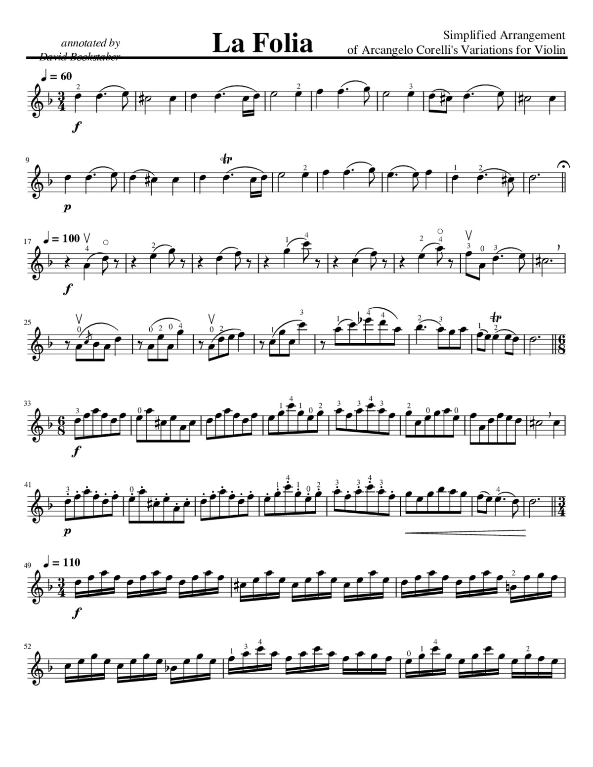 Violin Sonata in D minor Op.5 No.12 'La Folia' - Page 1