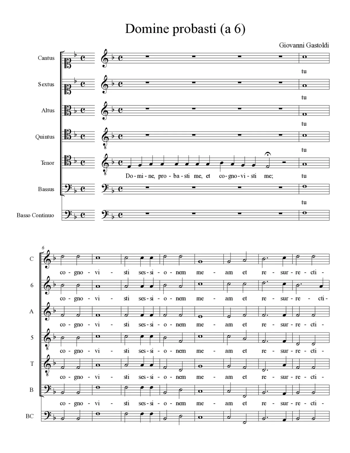 Domine probasti (a 6) - Page 1
