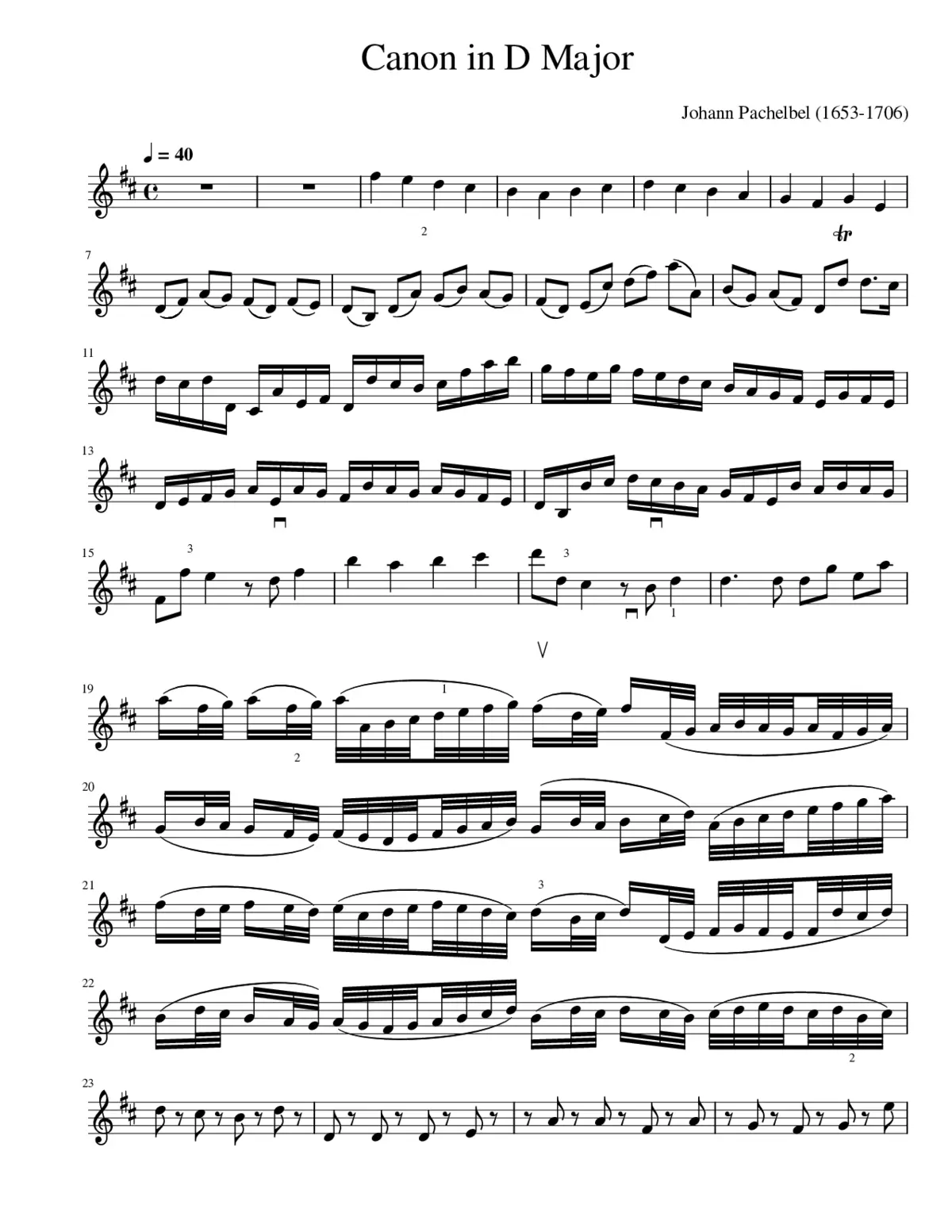 Canon and Gigue in D major P.37 - Page 1