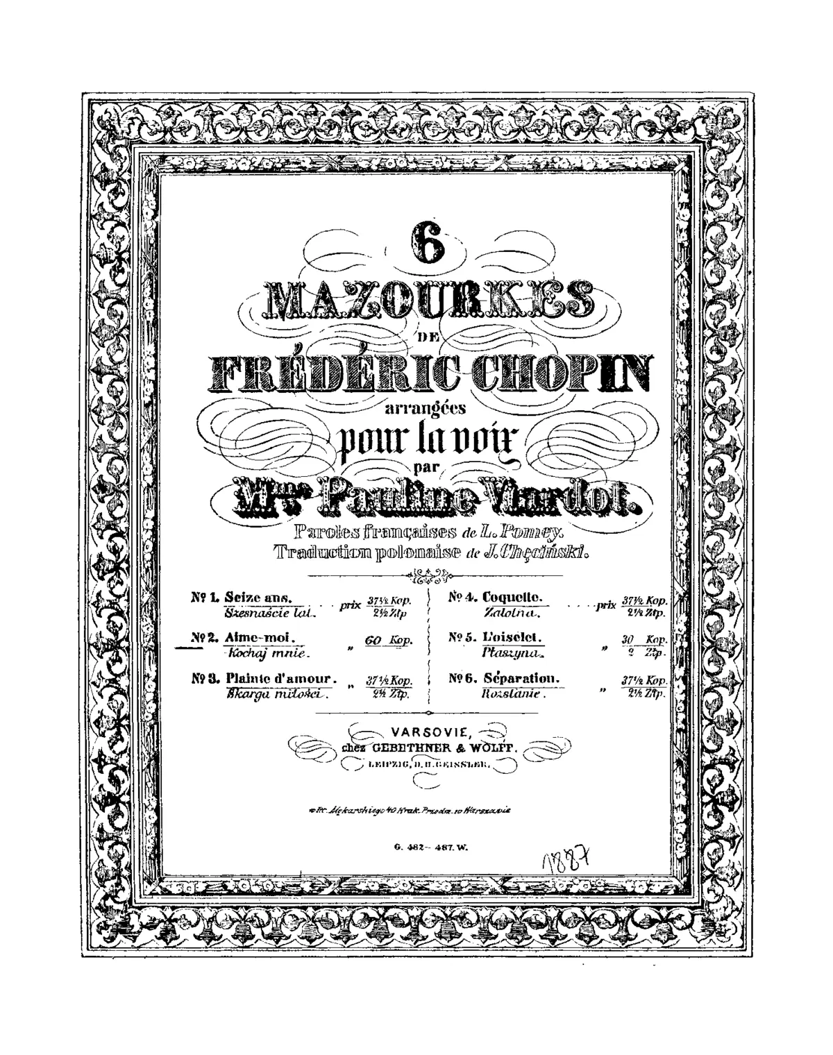 12 Mazourkes de Frédéric Chopin - Page 1