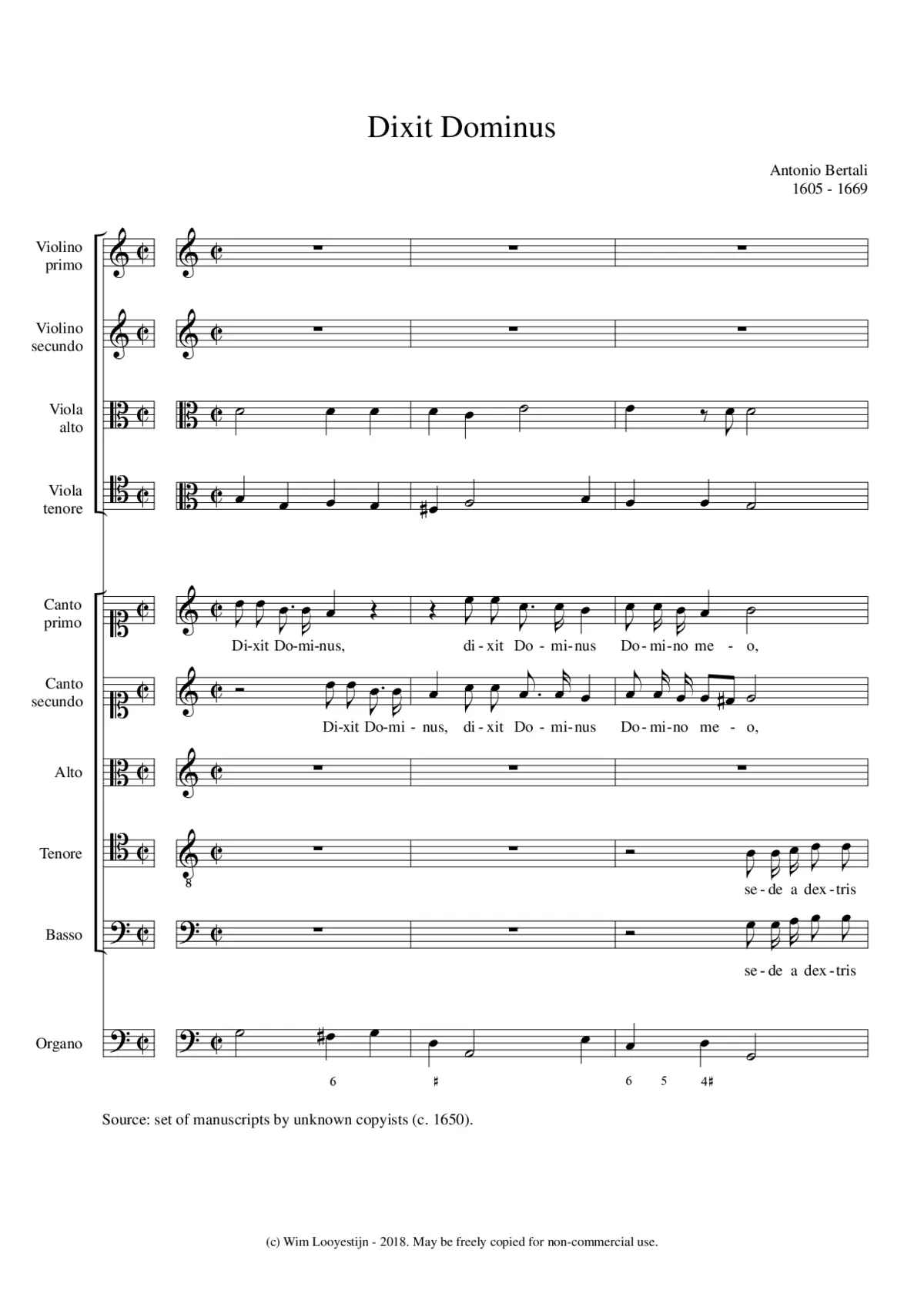 Dixit Dominus - Page 1