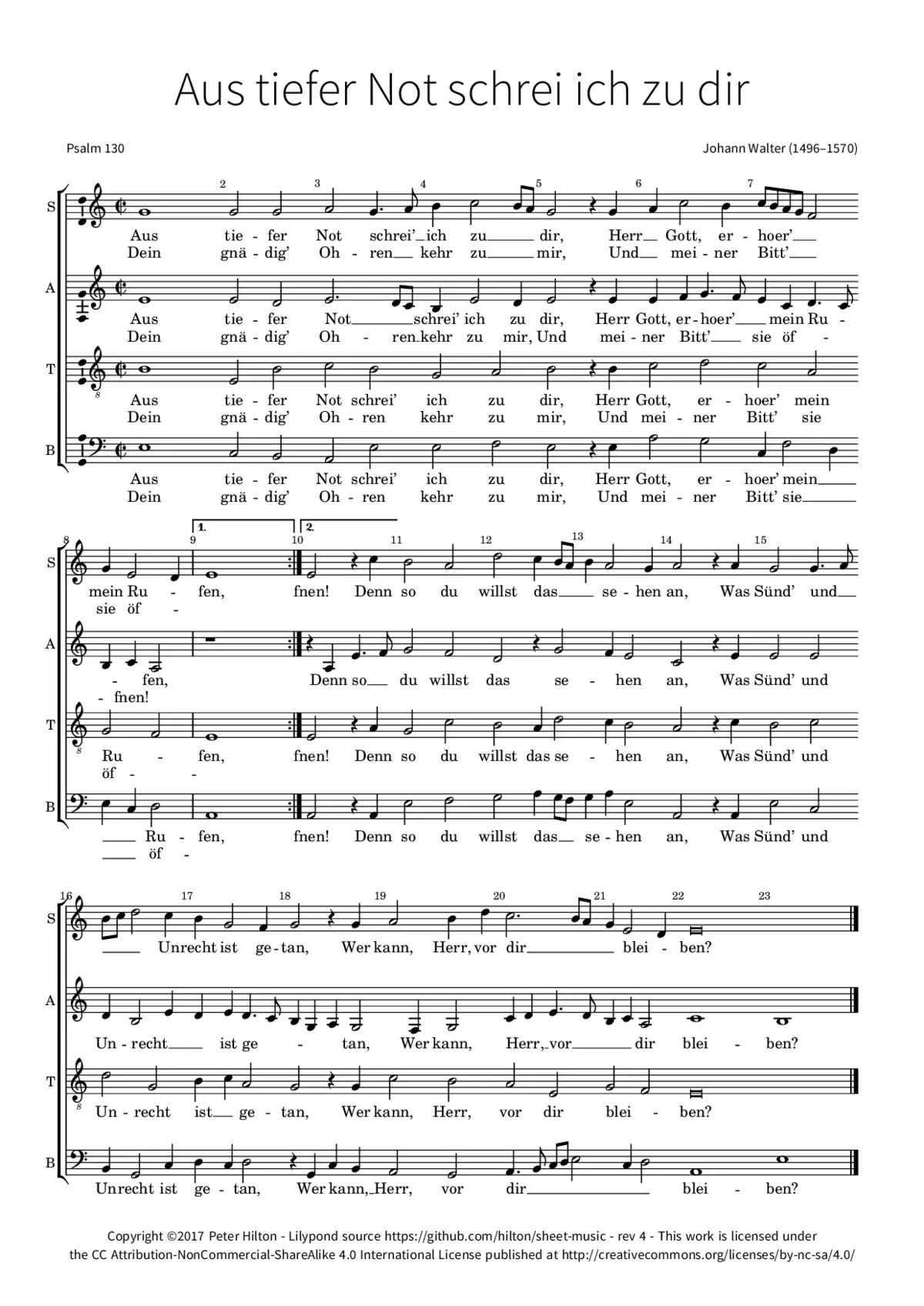 Aus tiefer Not - Page 1