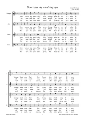 Now cease my wand'ring eyes