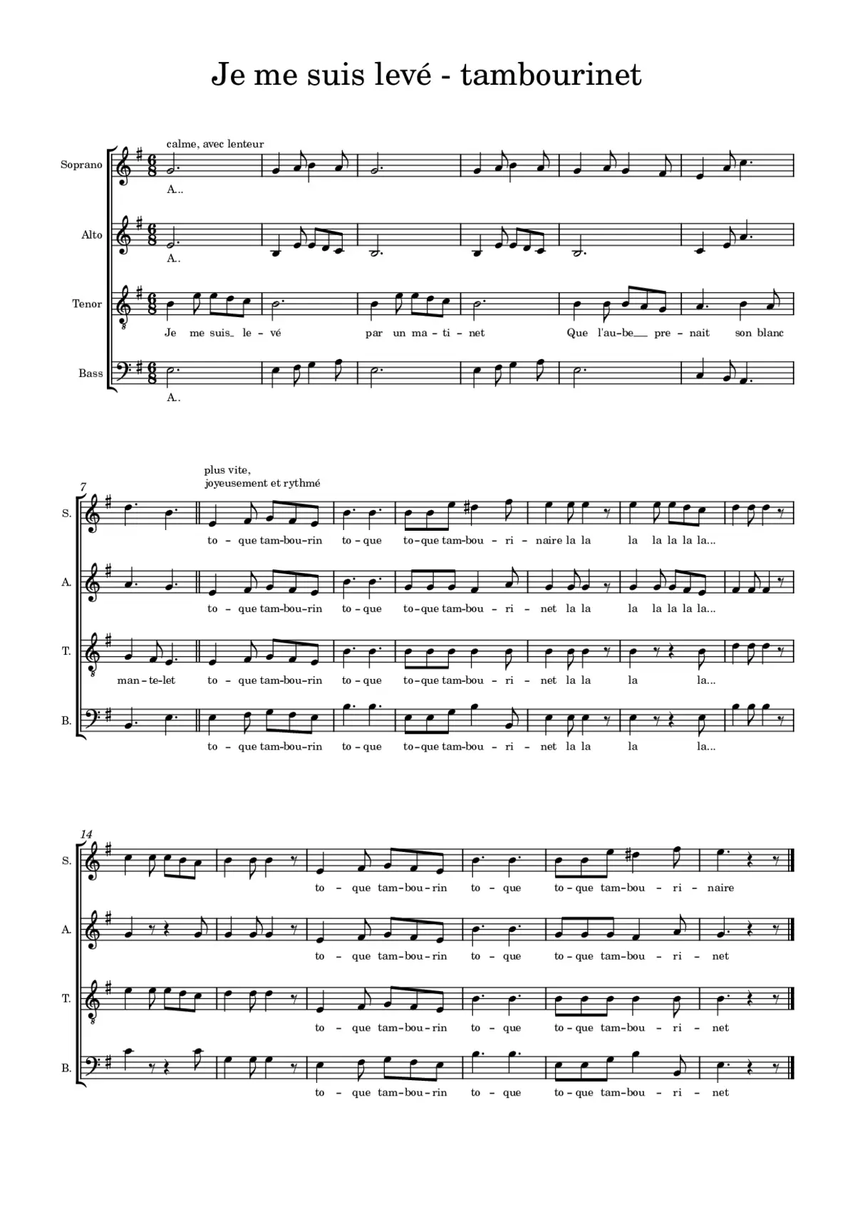 Je me suis levé par un matinet - Page 1