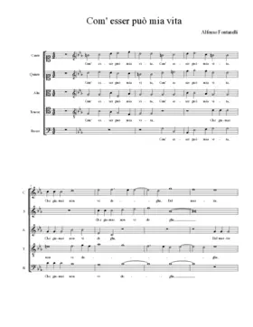 Com' esser può mia vita