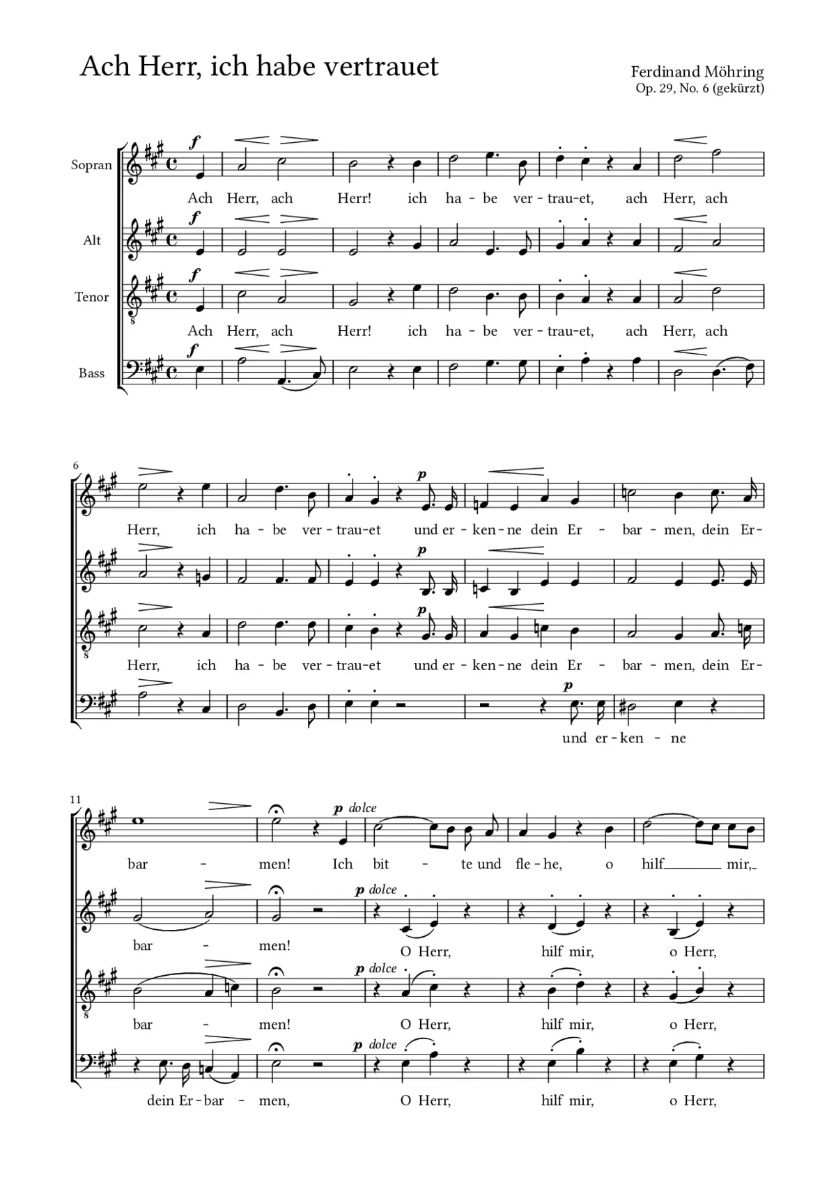 Ach Herr, ich habe vertrauet - Page 1