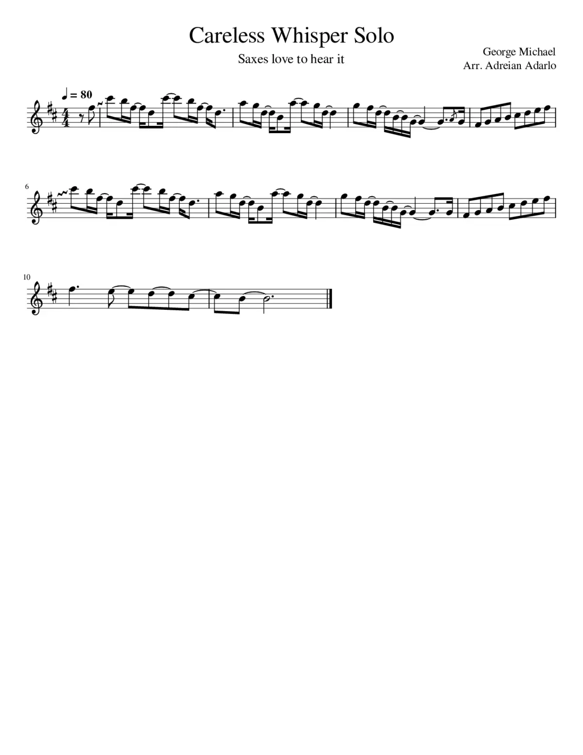 Careless Whisper - Page 1