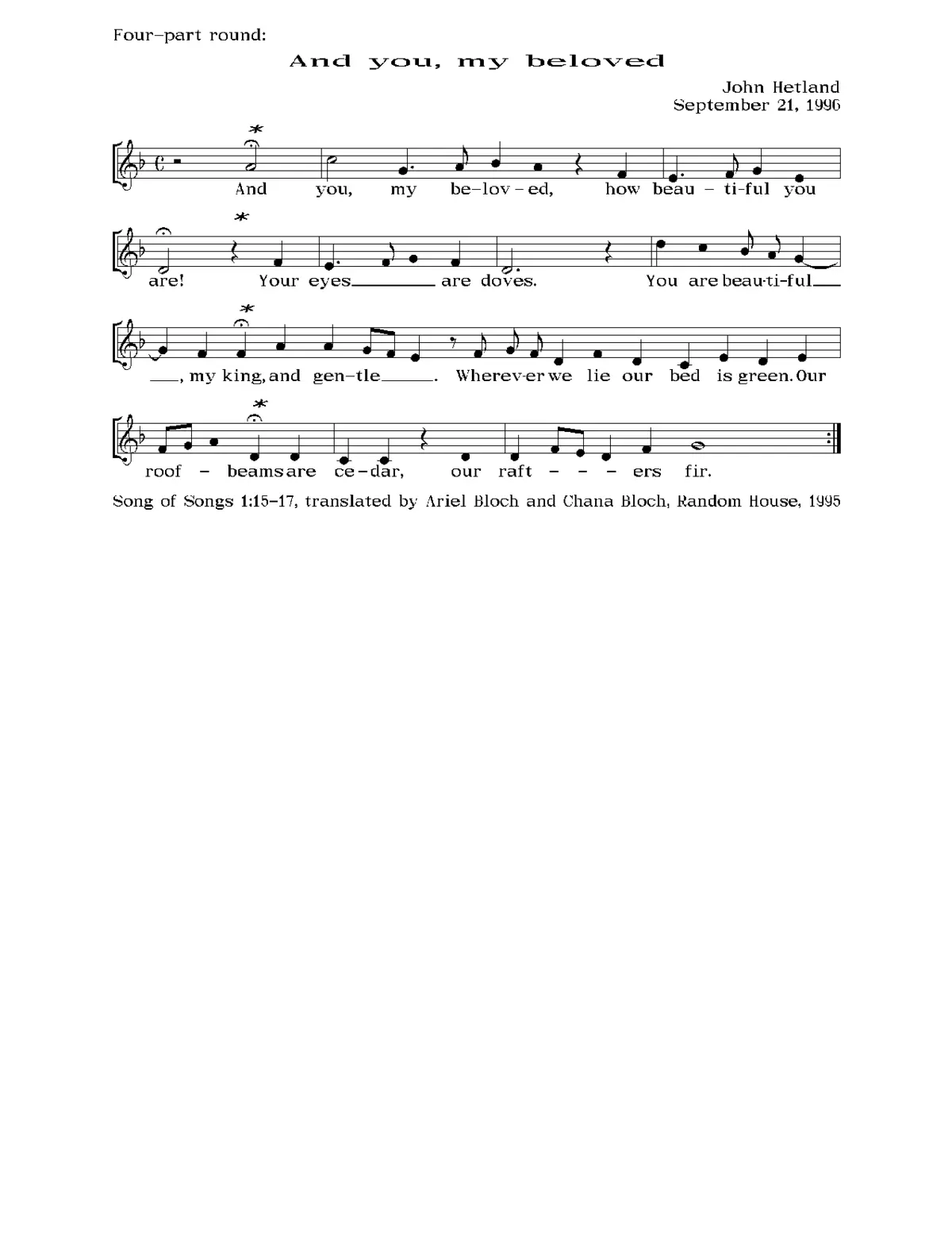 And you, my beloved - Page 1
