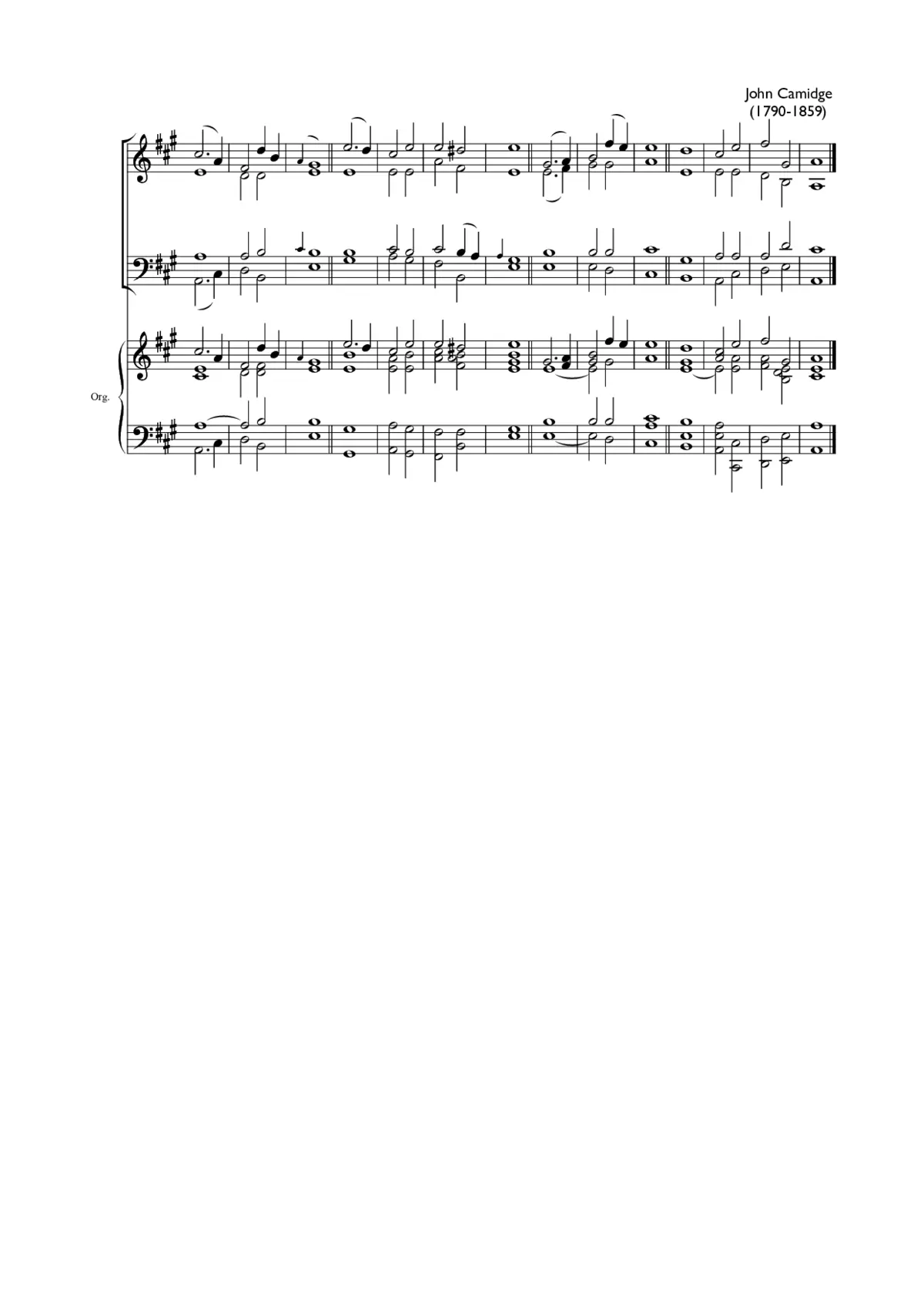 Double chant in A major III - Page 1