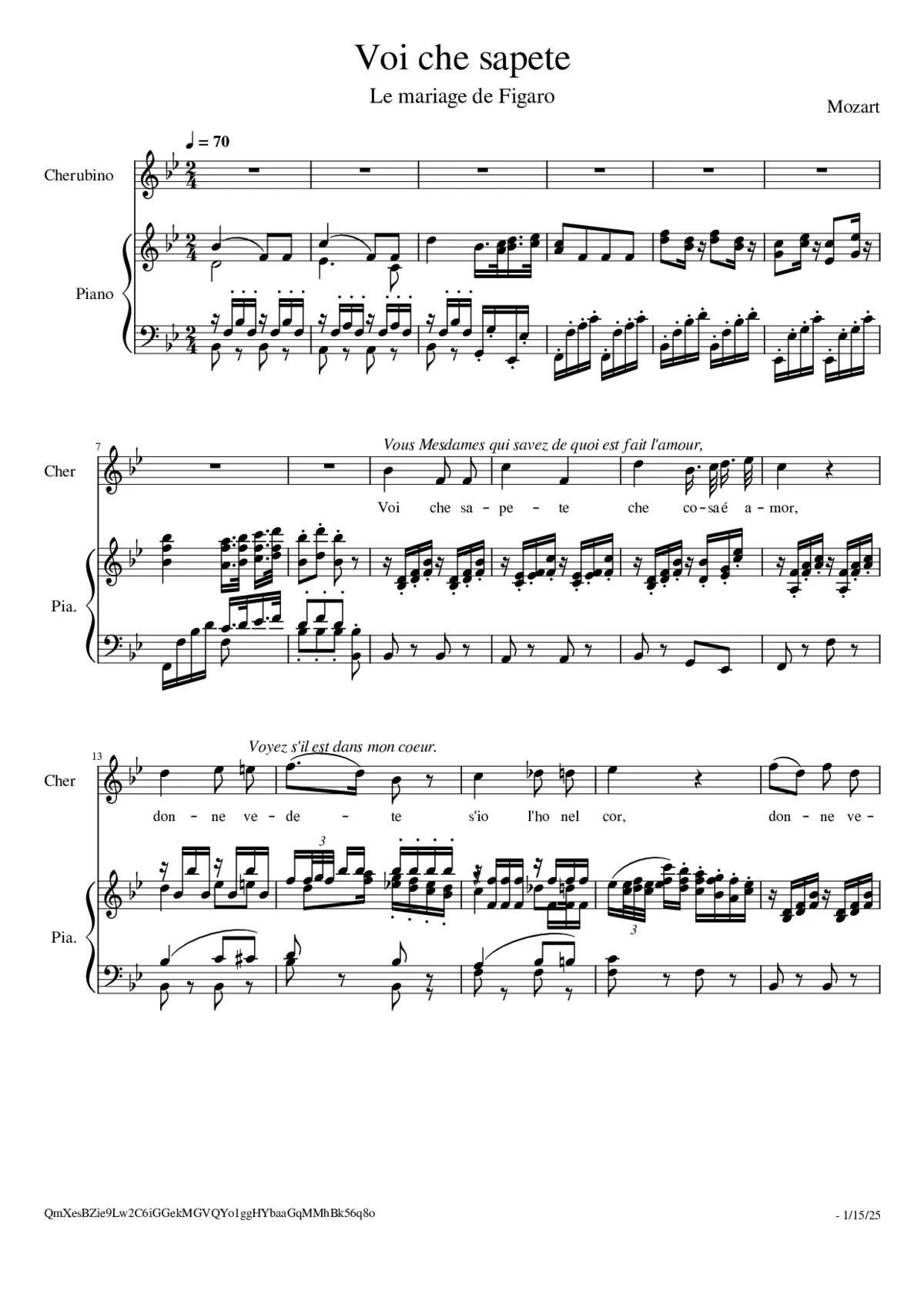 Le nozze di Figaro K.492 - Page 1