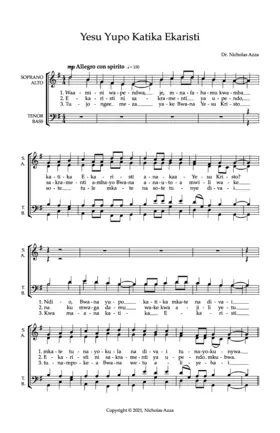 Yesu yupo katika Ekaristi